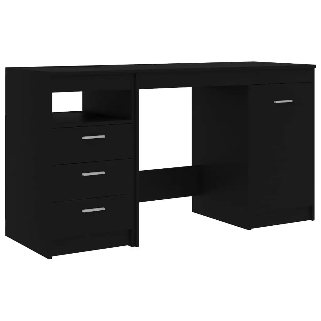 Desk Black 140x50x76 cm Engineered Wood 3054781