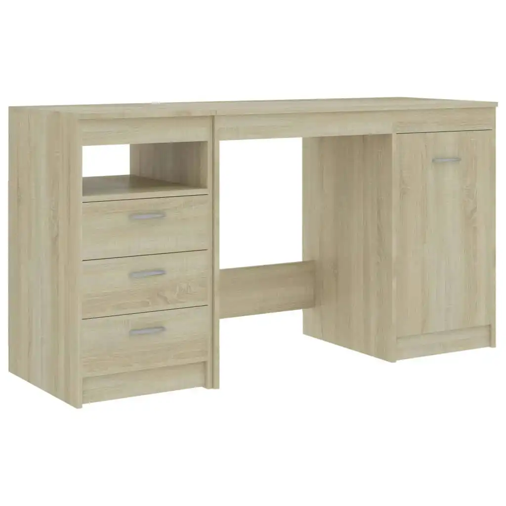 Desk Sonoma Oak 140x50x76 cm Engineered Wood 3054783