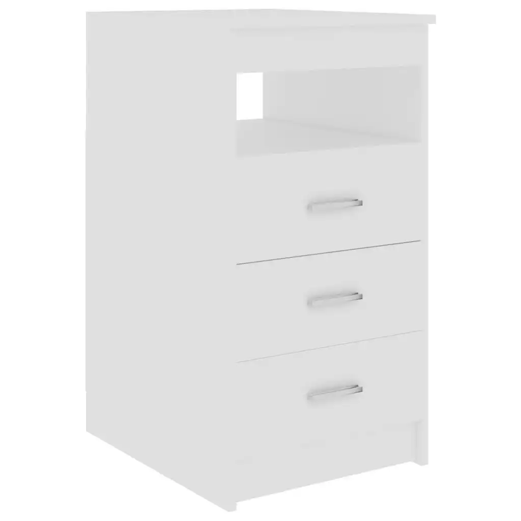 Drawer Cabinet White 40x50x76 cm Engineered Wood 801805