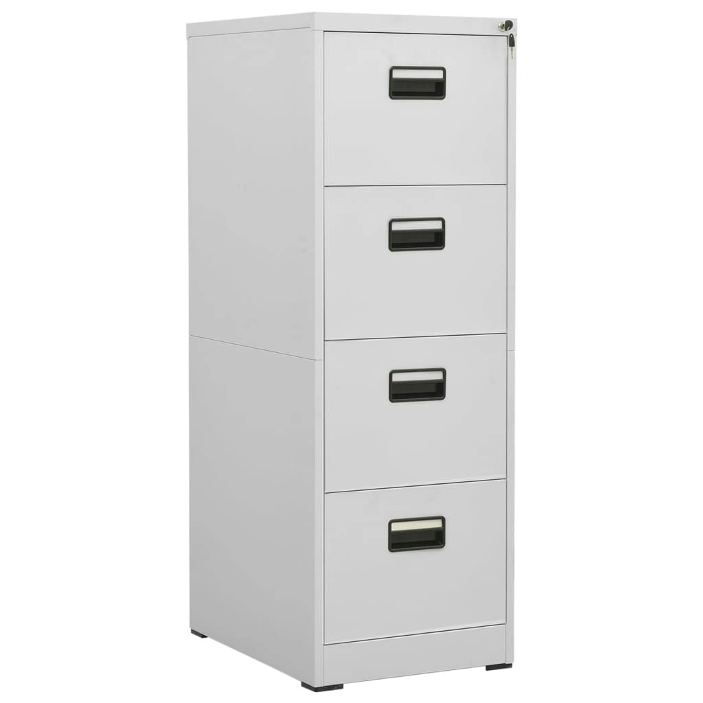 Filing Cabinet Light Grey 46x62x133 cm Steel 336279