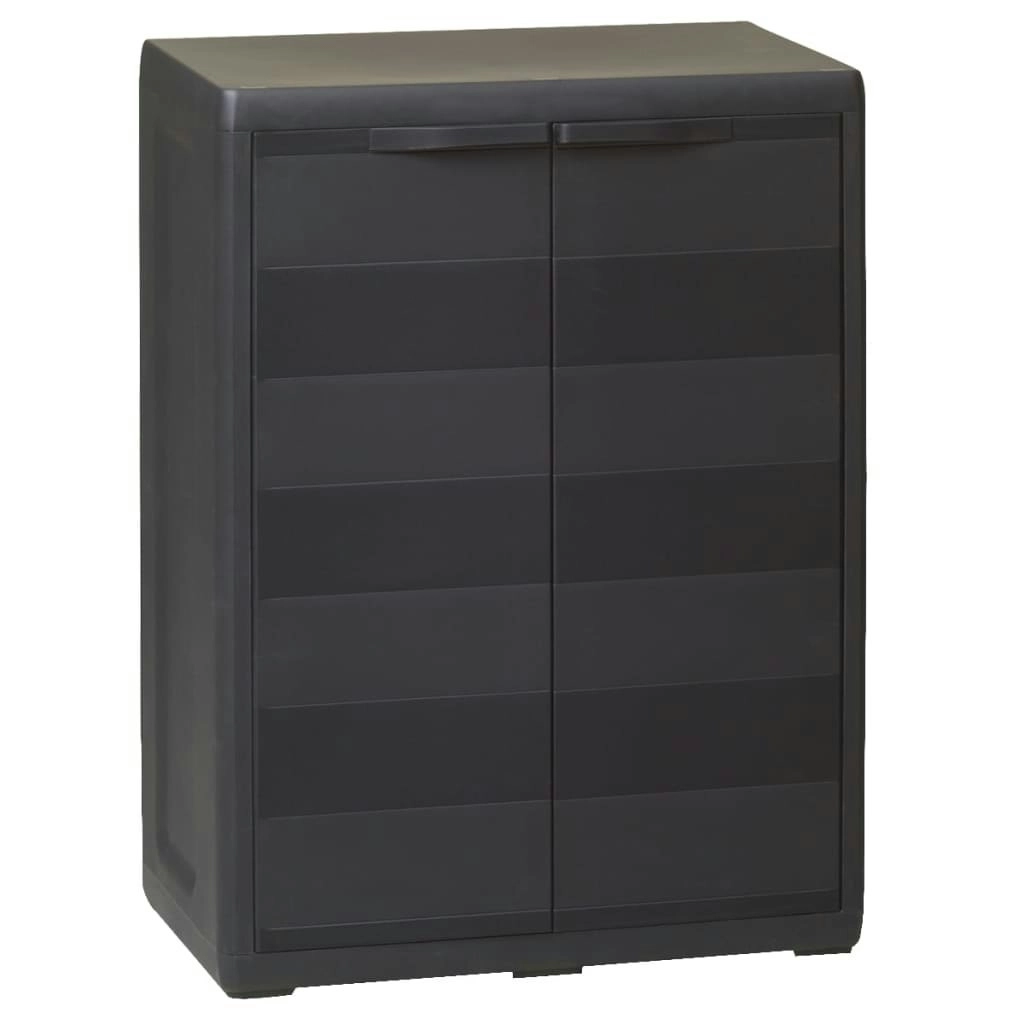 Garden Storage Cabinet with 1 Shelf Black 43706