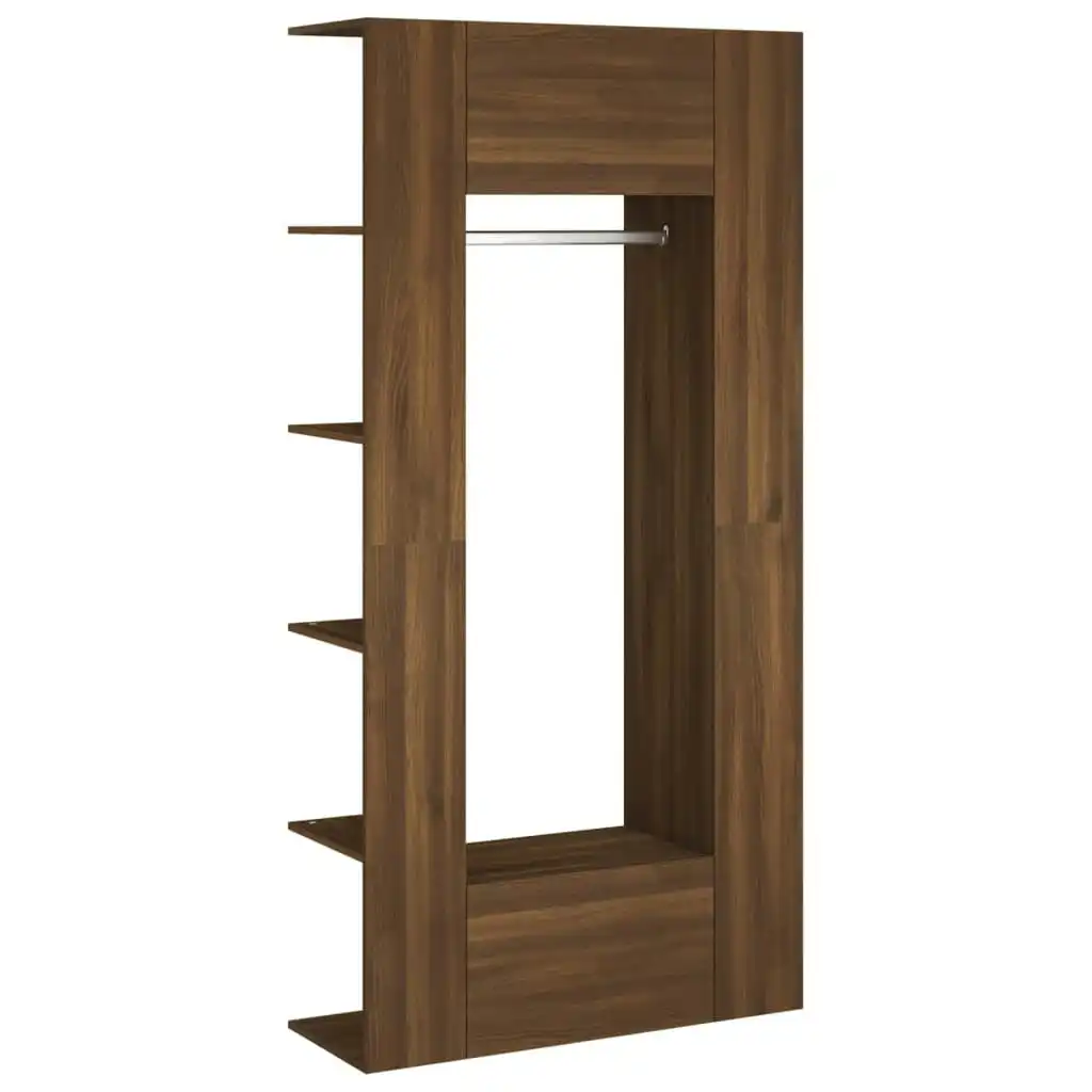 Hallway Cabinets 2 pcs Brown Oak Engineered Wood 3114181