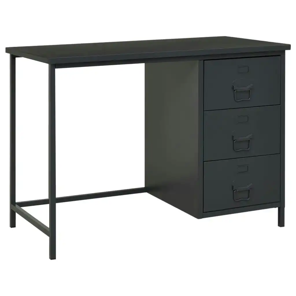 Industrial Desk with Drawers Anthracite 105x52x75 cm Steel 339636