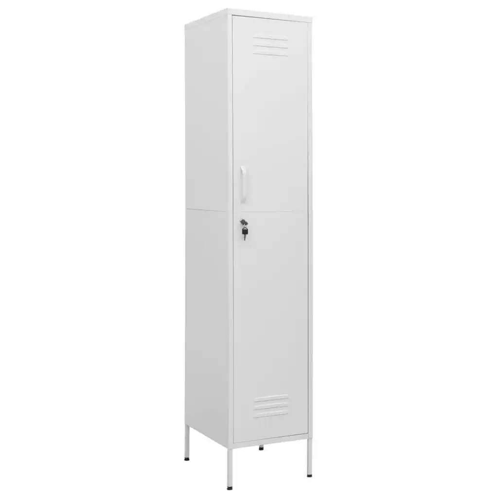 Locker Cabinet White 35x46x180 cm Steel 336260