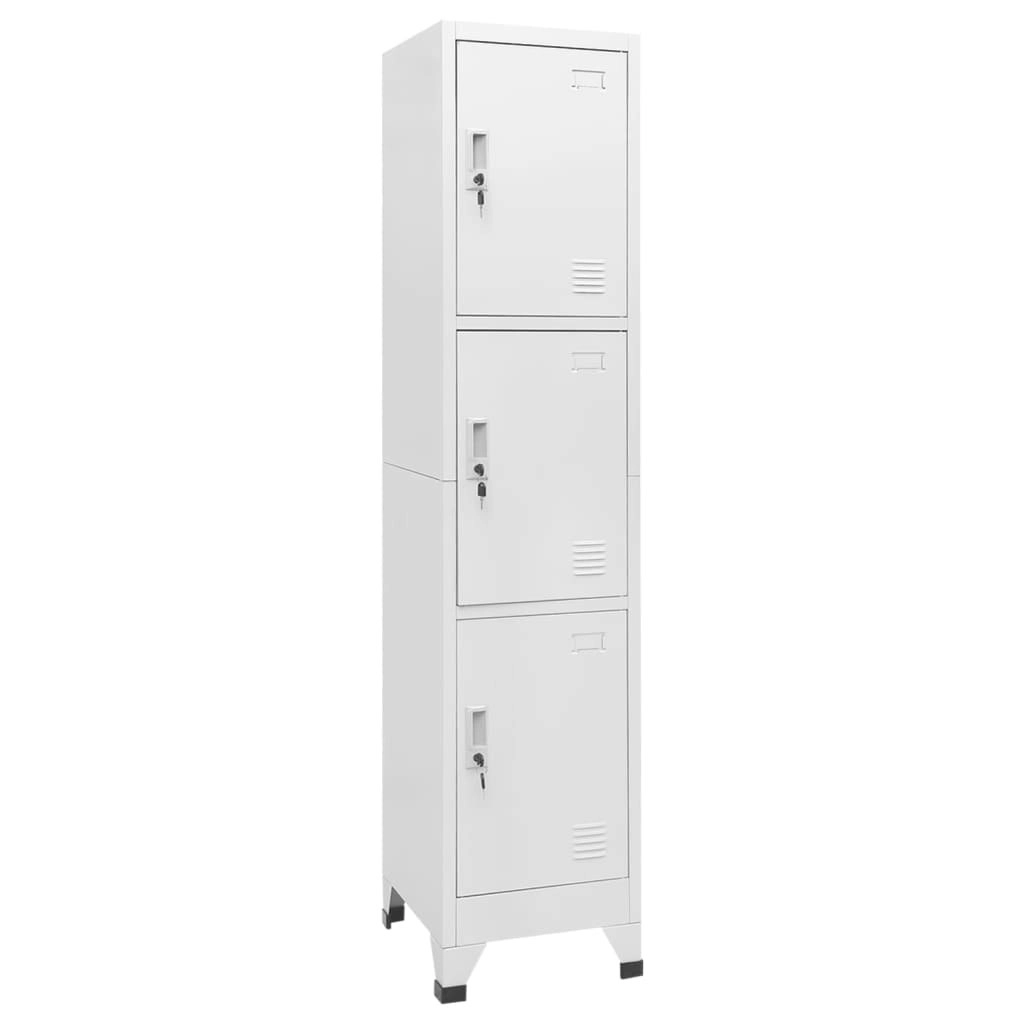 Locker Cabinet with 3 Compartments 38x45x180 cm 244474