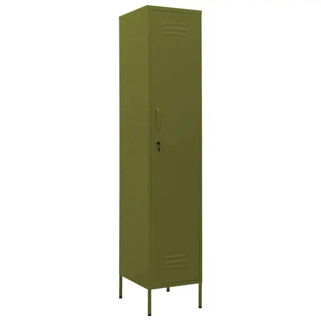 Locker Cabinet Olive Green 35x46x180 cm Steel 336252