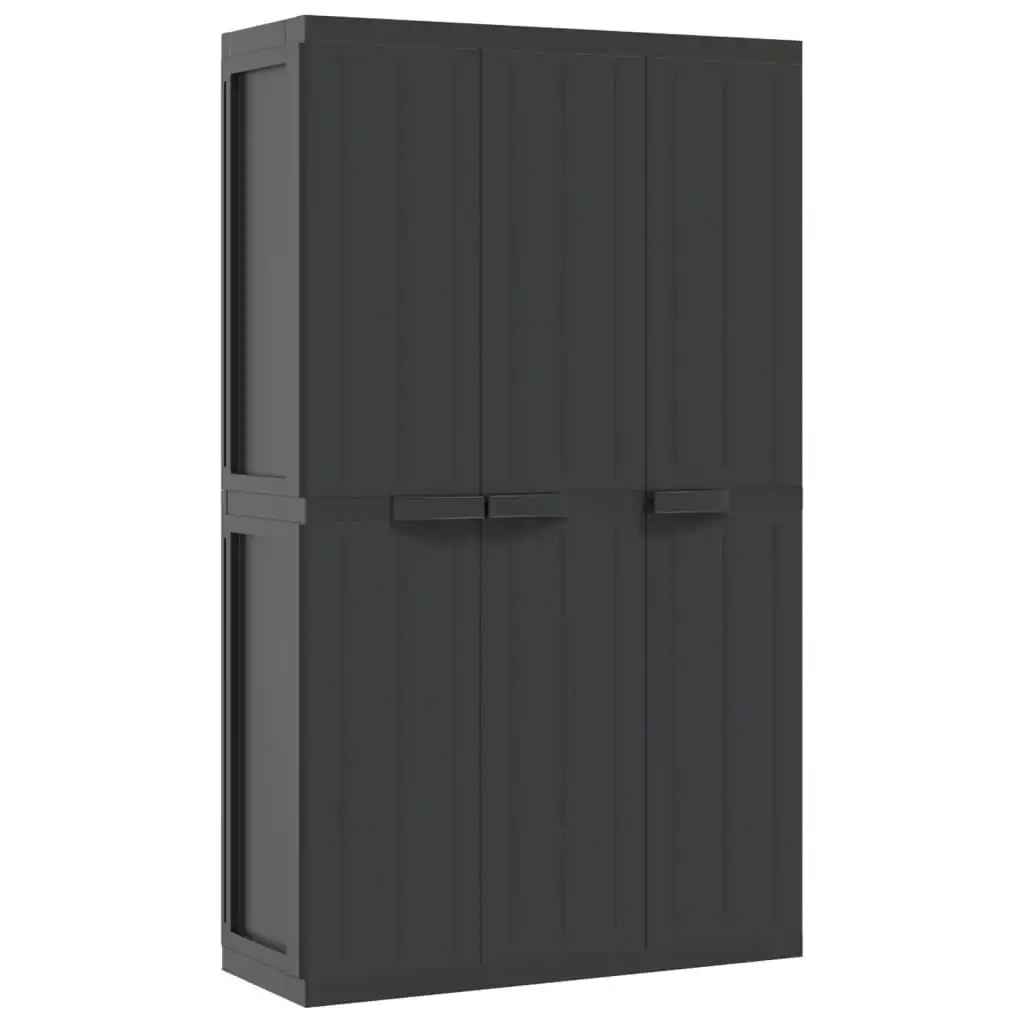 Outdoor Storage Cabinet Black 97x37x165 cm PP 364208