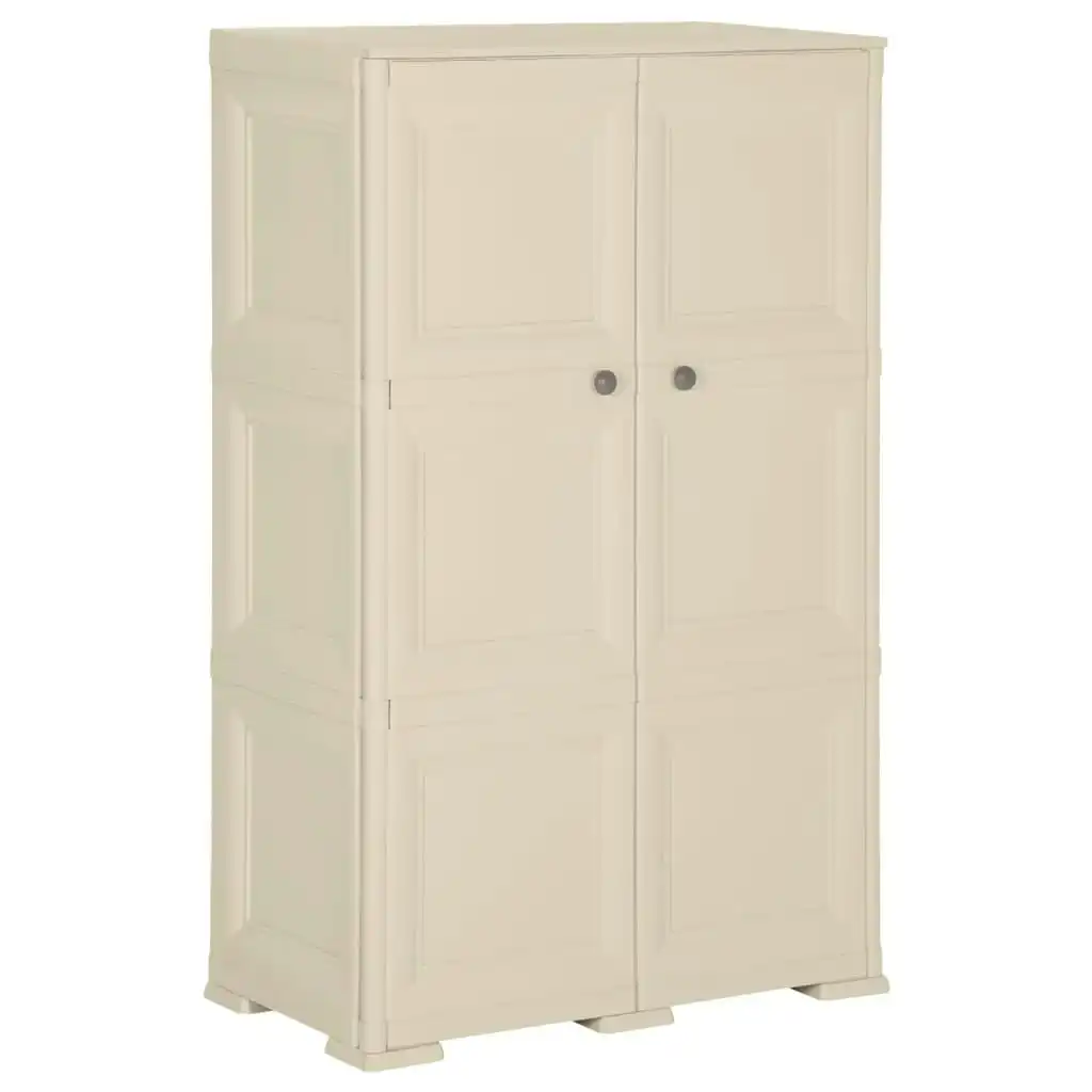 Plastic Cabinet 79x43x125 cm Wood Design Angora White 340592