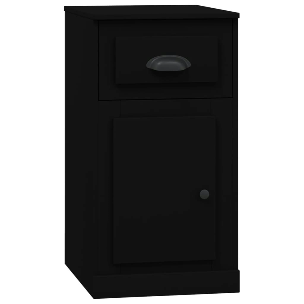 Side Cabinet with Drawer Black 40x50x75 cm Engineered Wood 816481