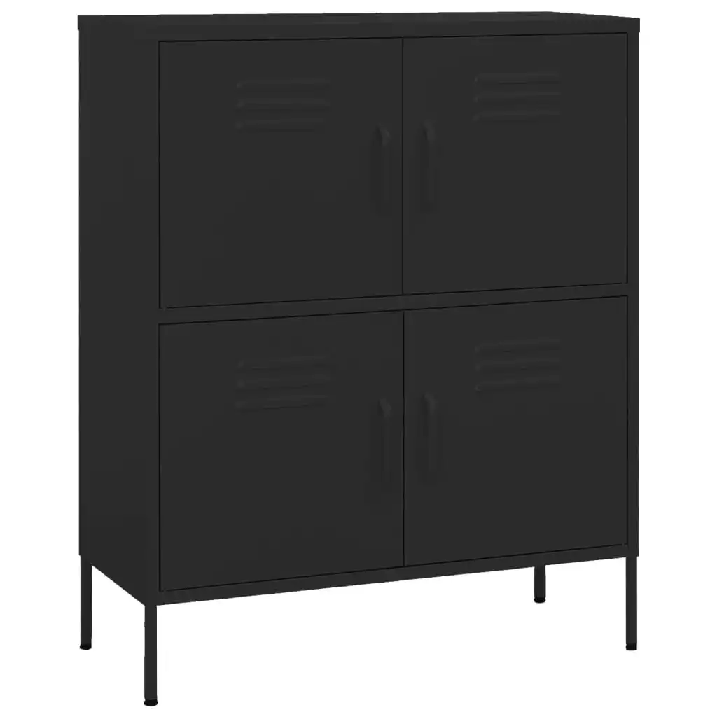 Storage Cabinet Black 80x35x101.5 cm Steel 336142