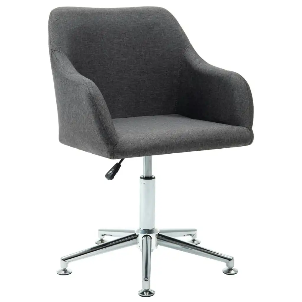 Swivel Office Chair Dark Grey Fabric 278506