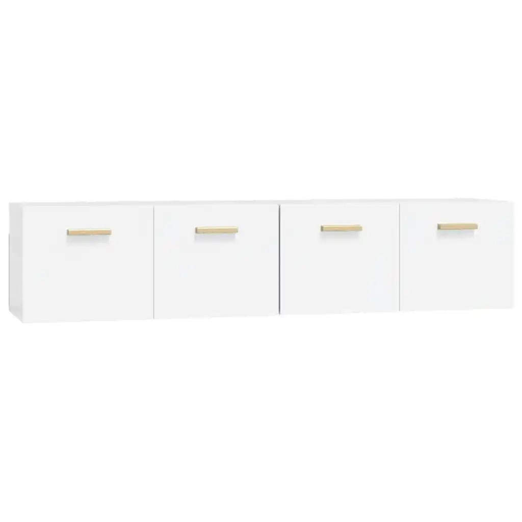 Wall Cabinets 2 pcs High Gloss White 80x35x36.5 cm Engineered Wood 3115648