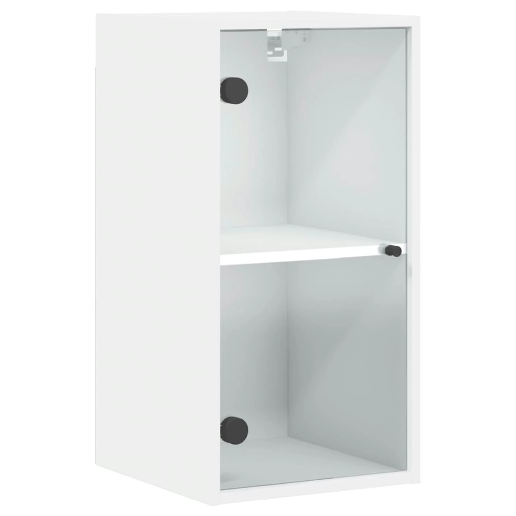 Wall Cabinet with Glass Doors White 35x37x68.5 cm 836476