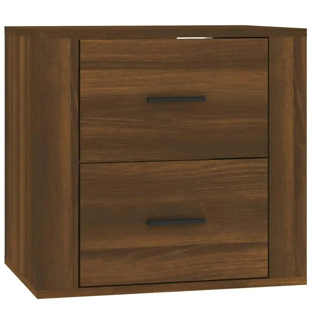 Wall-mounted Bedside Cabinet Brown Oak 50x36x47 cm 816863