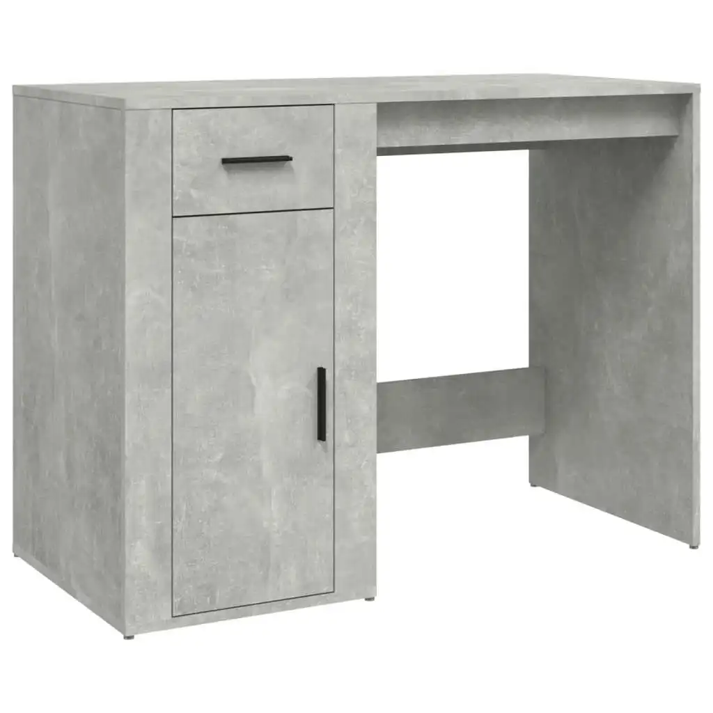 Desk Concrete Grey 100x49x75 cm Engineered Wood 816788