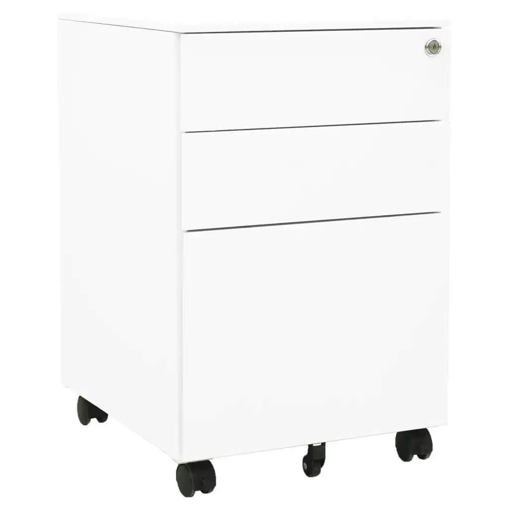 Mobile File Cabinet White 39x45x60 cm Steel 335978