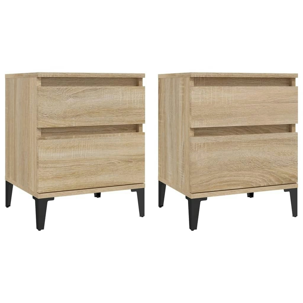 Bedside Cabinets 2 pcs Sonoma Oak 40x35x50 cm 821849