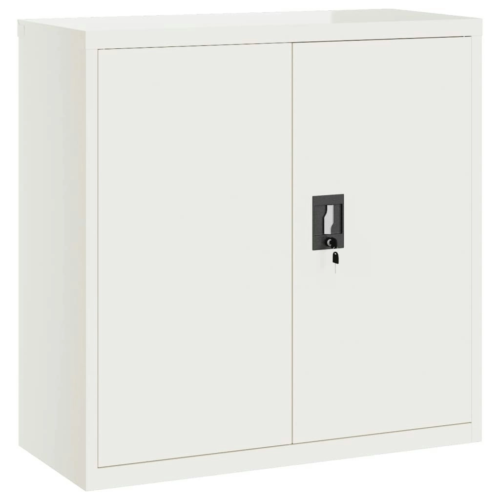 File Cabinet White 90x40x90 cm Steel 339728