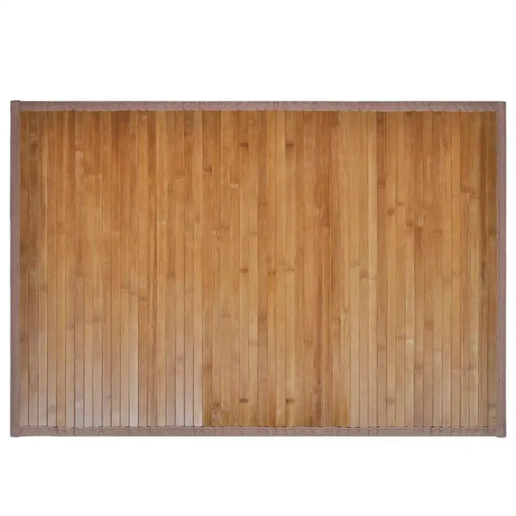 2 Bamboo Bath Mats 40 x 50 cm Brown 242111