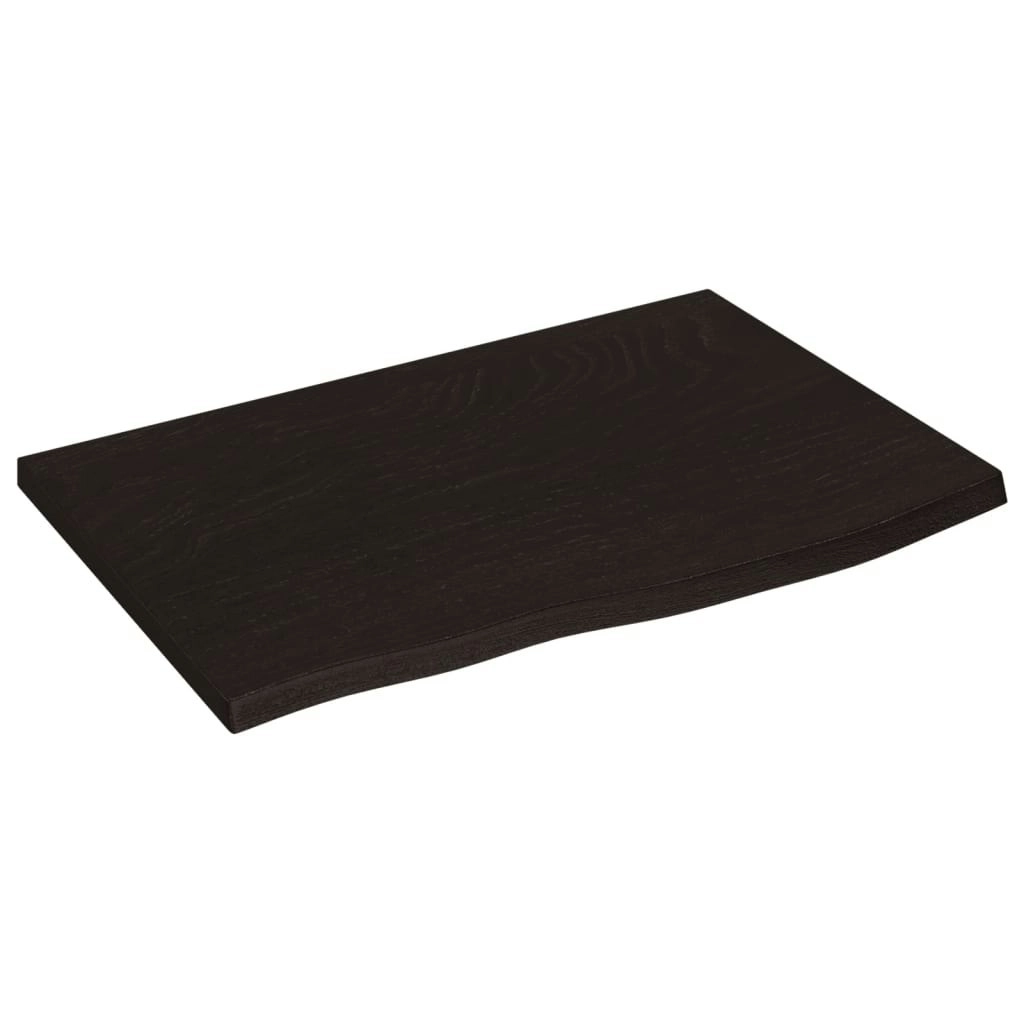 Bathroom Countertop Dark Brown 60x40x4 cm Treated Solid Wood 3156201