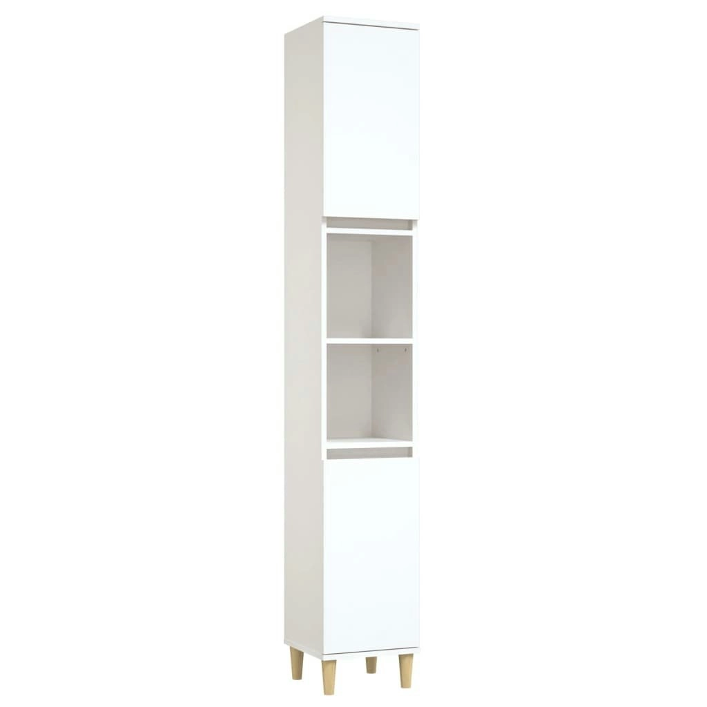 Bathroom Cabinet White 30x30x190 cm Engineered Wood 819788