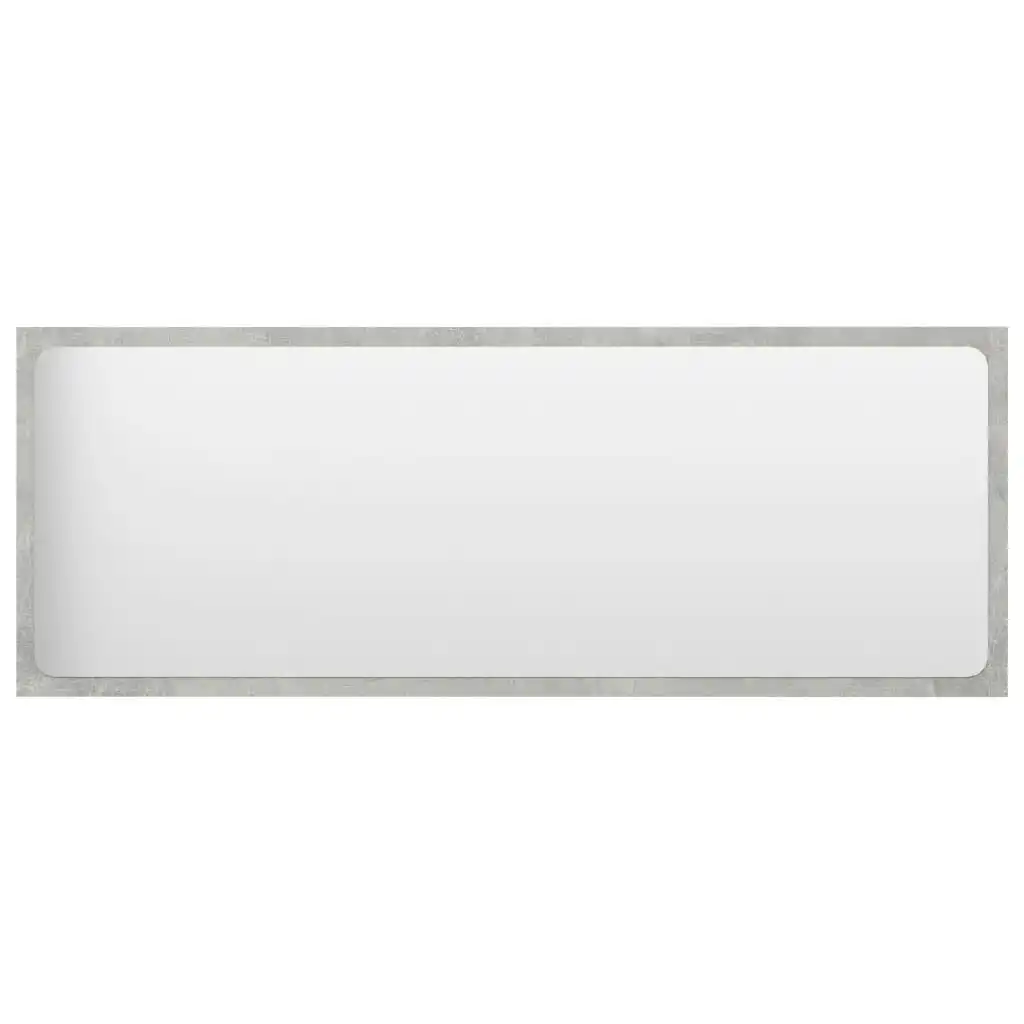 Bathroom Mirror Concrete Grey 100x1.5x37 cm Engineered Wood 804634