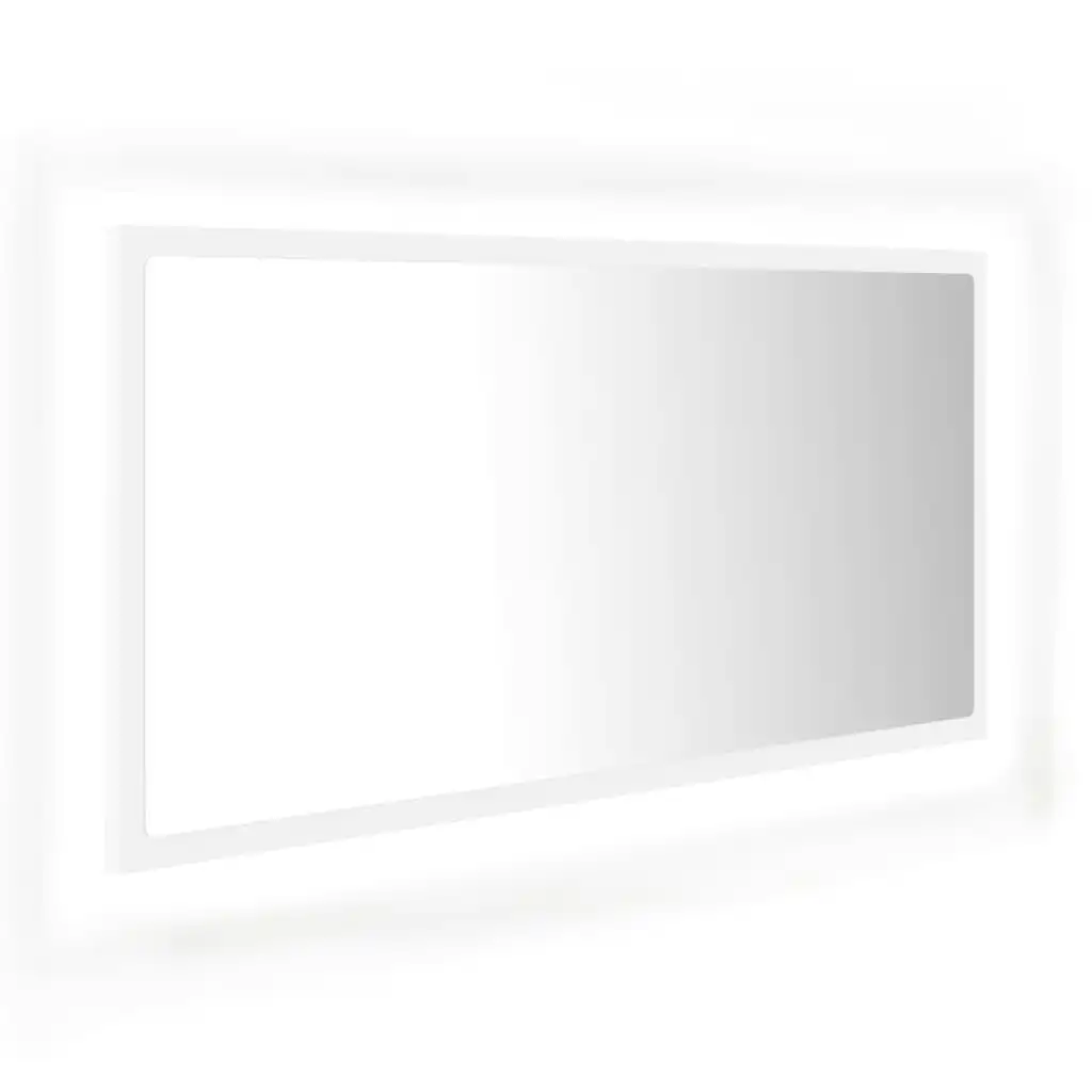 LED Bathroom Mirror White 90x8.5x37 cm Acrylic 804932