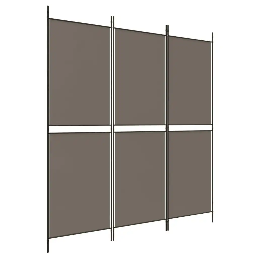 3-Panel Room Divider Anthracite 150x220 cm Fabric 350244