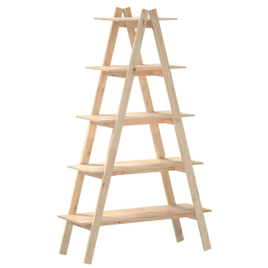 5-Tier Shelf A-shape 110x40x180.5 cm Solid Wood Pine 832331