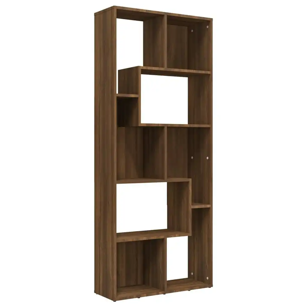 Book Cabinet Brown Oak 67x24x161 cm Engineered Wood 815503