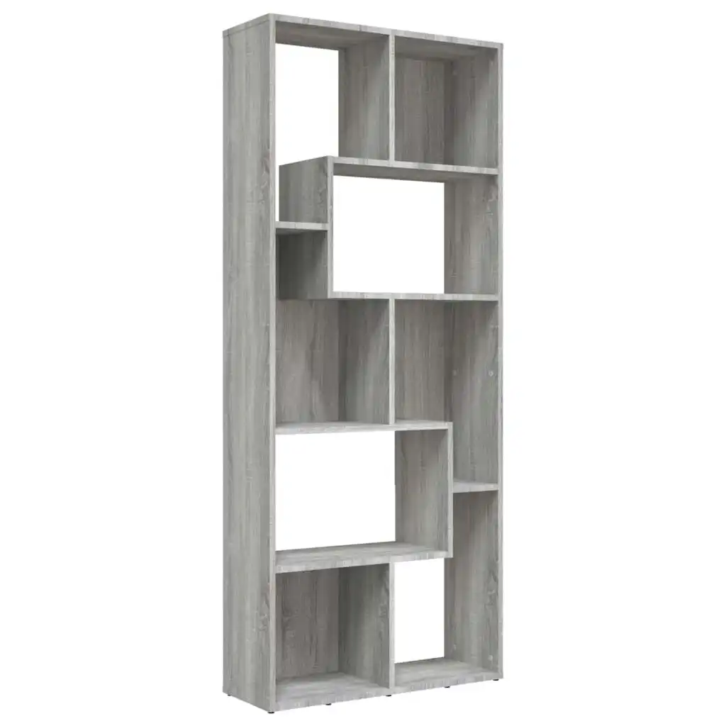 Book Cabinet Grey Sonoma 67x24x161 cm Engineered Wood 815502