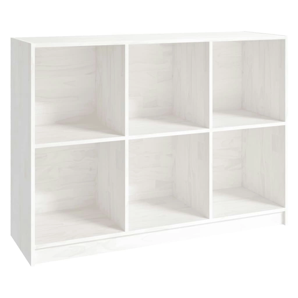 Book Cabinet White 104x33x76 cm Solid Pinewood 809967