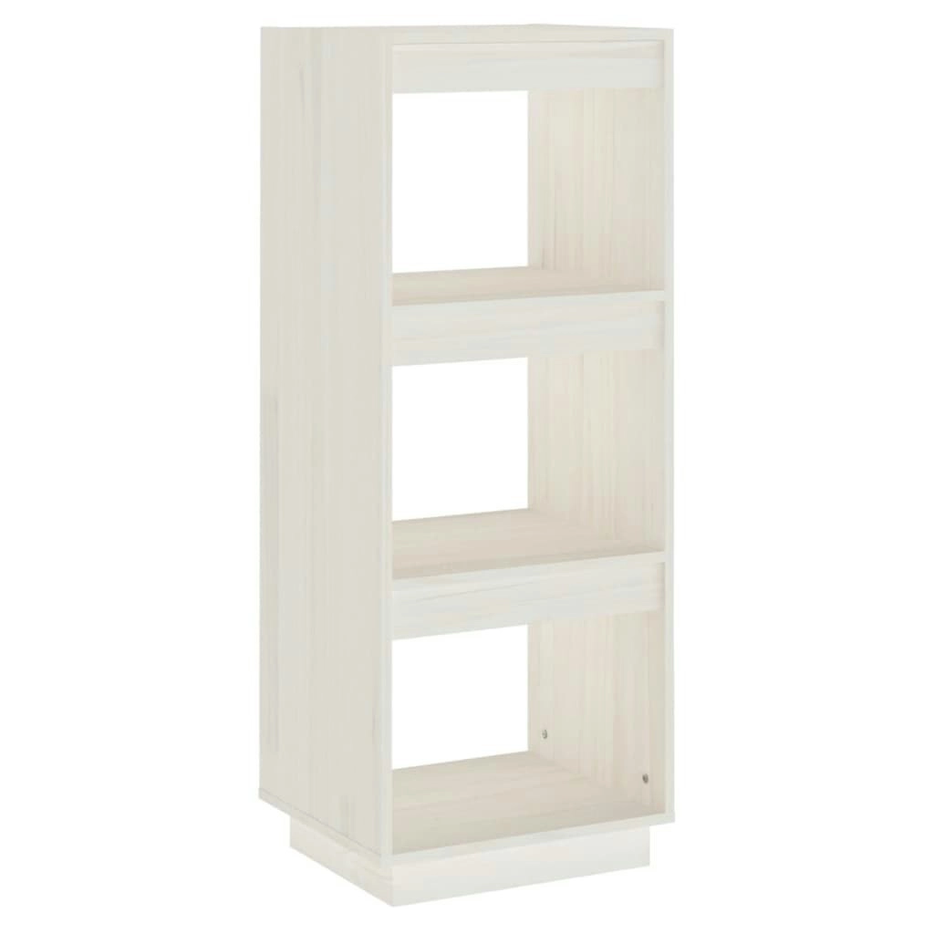 Book Cabinet/Room Divider White 40x35x103 cm Solid Pinewood 810845