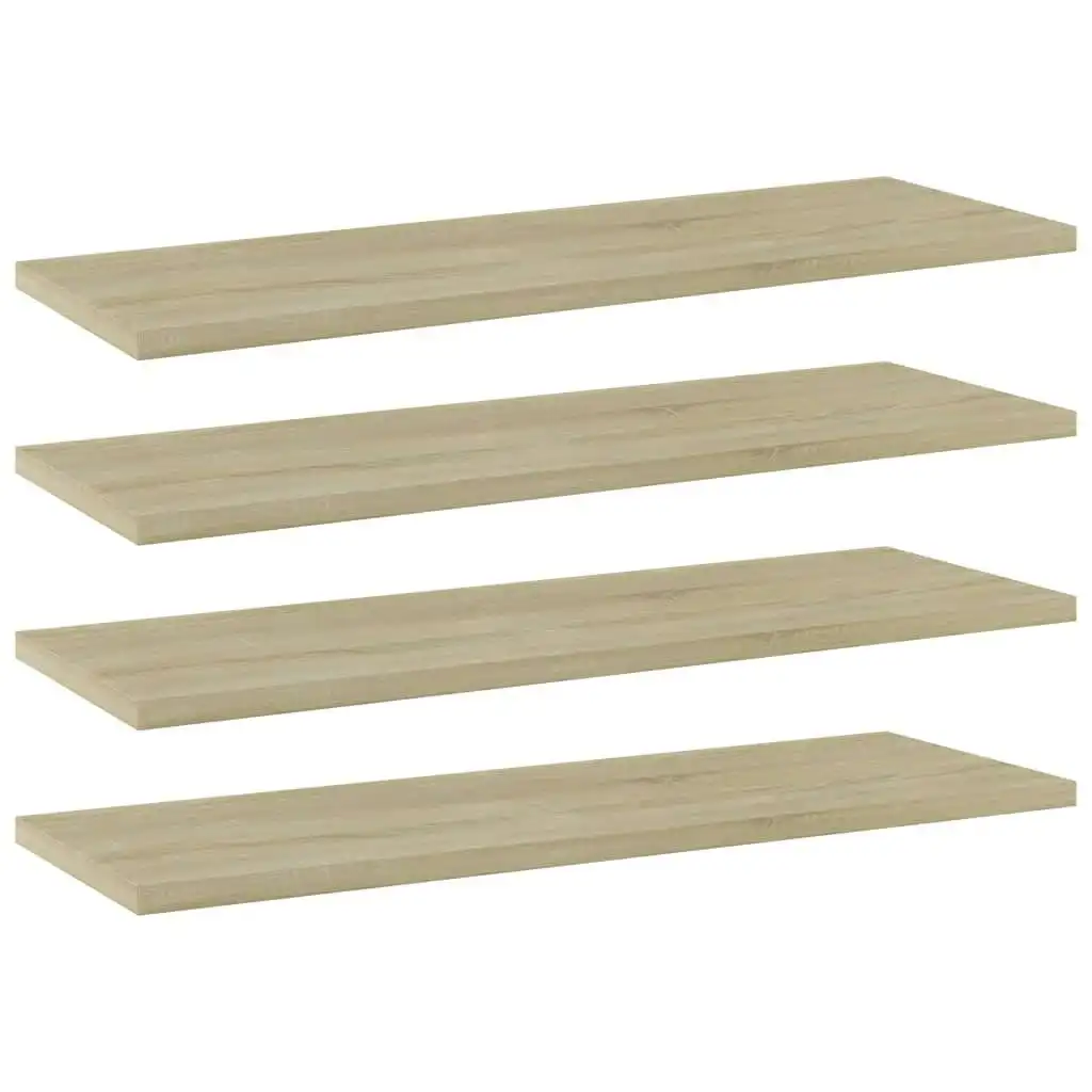 Bookshelf Boards 4 pcs Sonoma Oak 60x20x1.5 cm Engineered Wood 805224