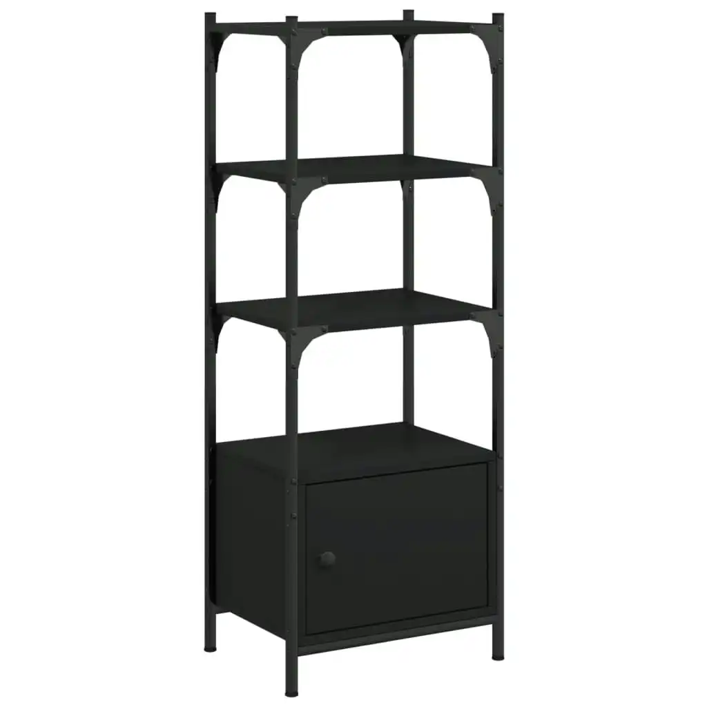 Bookcase 3-Tier Black 41x30x109.5 cm Engineered Wood 838998