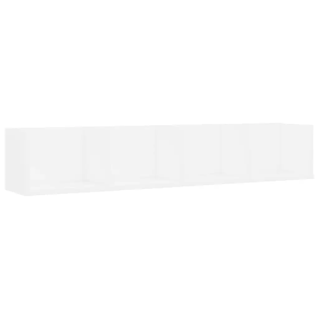 CD Wall Shelf White 100x18x18 cm Engineered Wood 801319