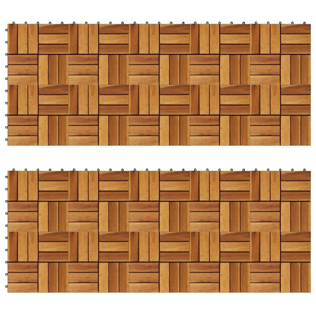 Decking Tiles 30 x 30 cm Acacia Set of 20 271792