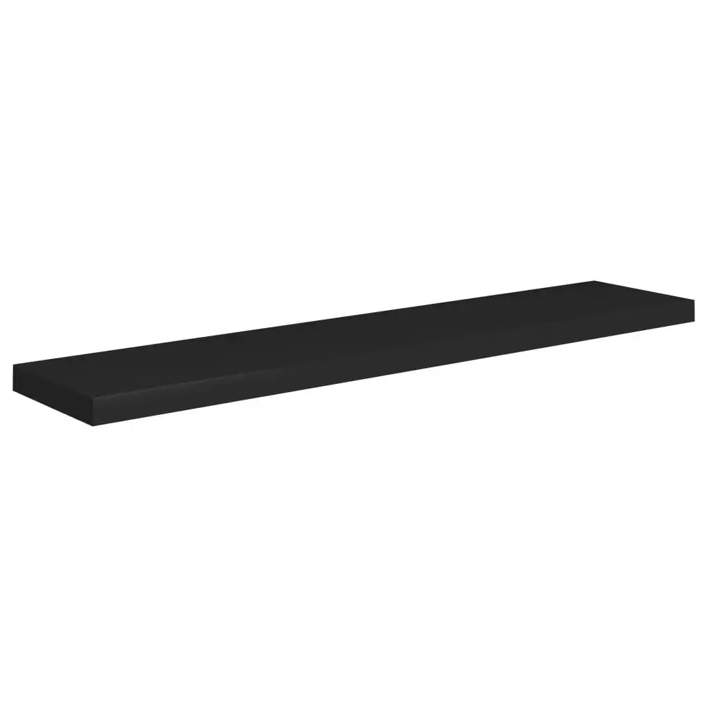 Floating Wall Shelf Black 120x23.5x3.8 cm MDF 323841