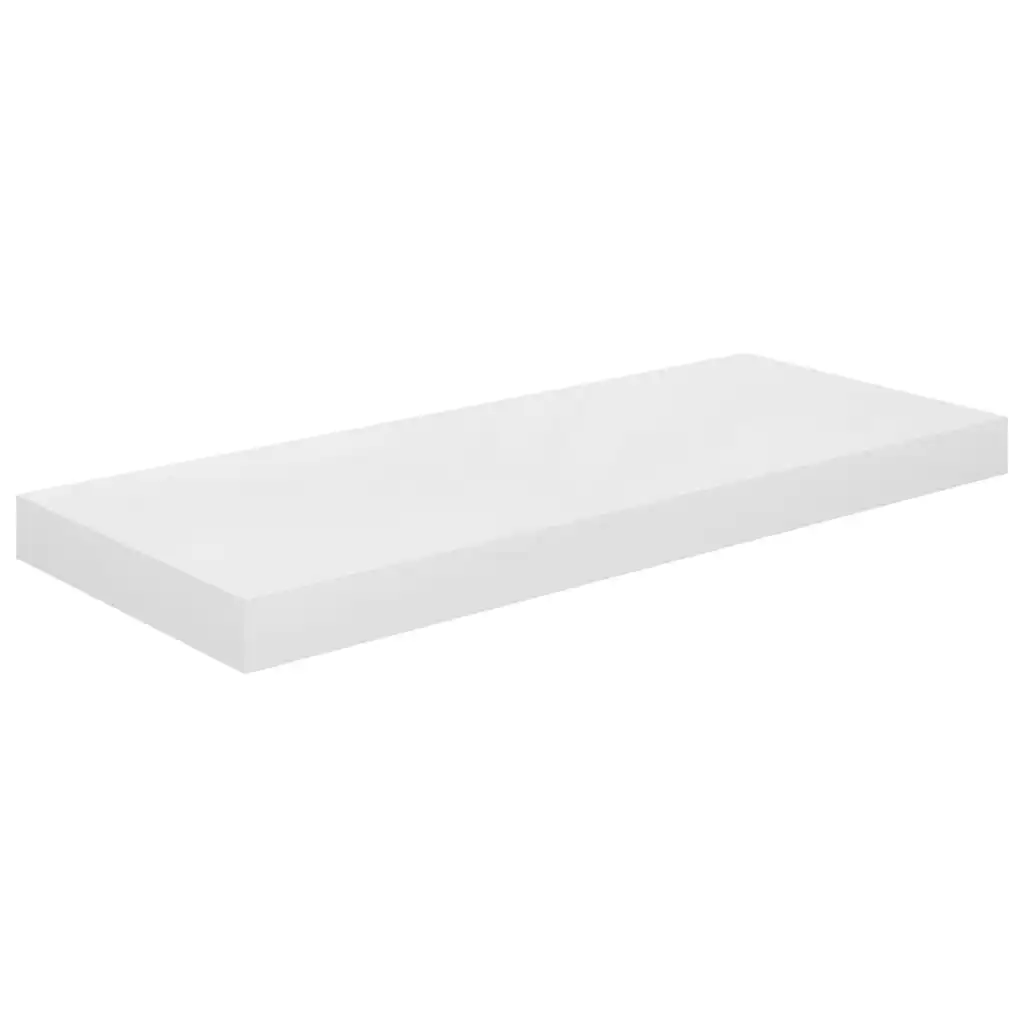 Floating Wall Shelf High Gloss White 60x23.5x3.8 cm MDF 323748