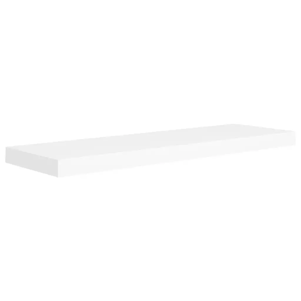 Floating Wall Shelf White 80x23.5x3.8 cm MDF 323814