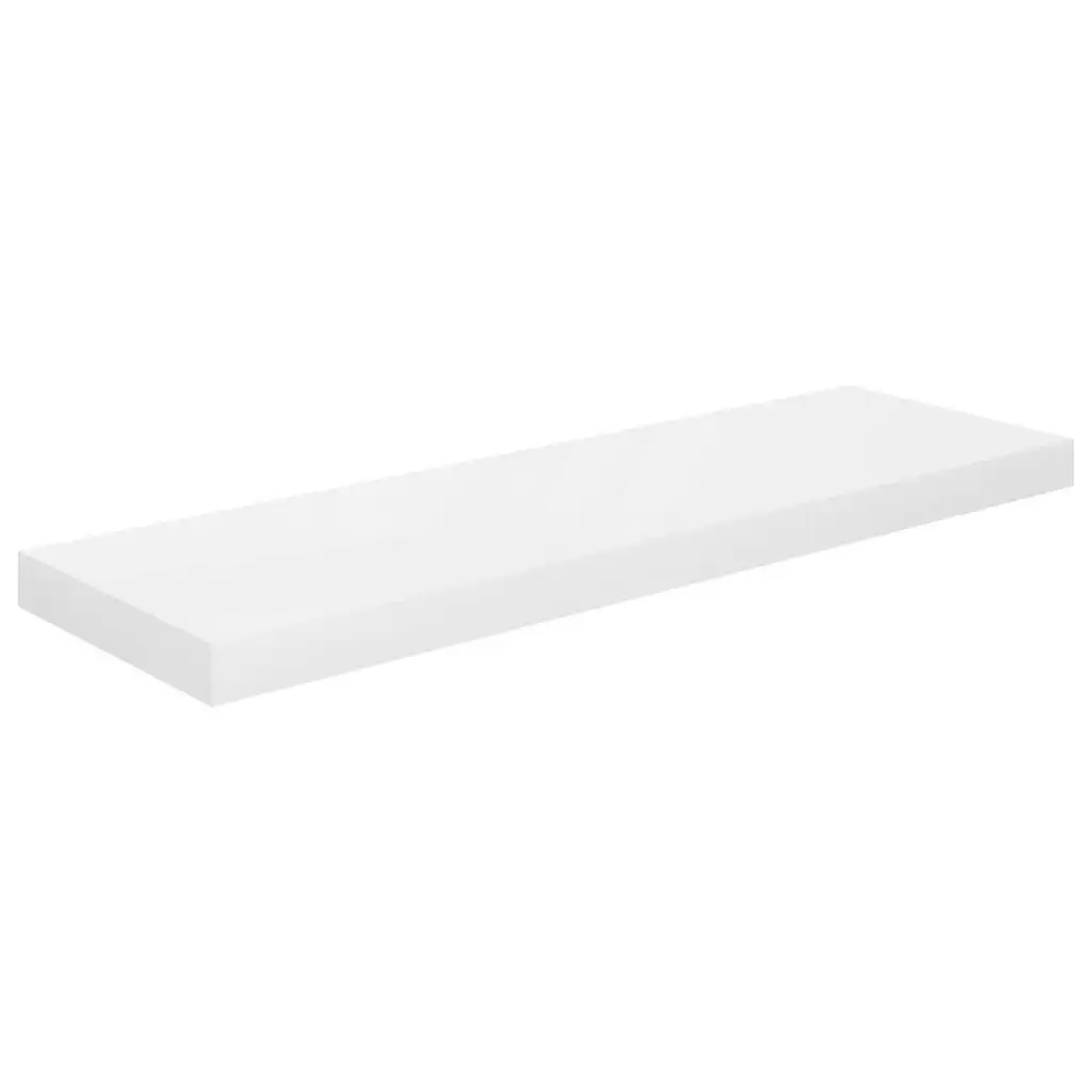 Floating Wall Shelf High Gloss White 80x23.5x3.8 cm MDF 323751