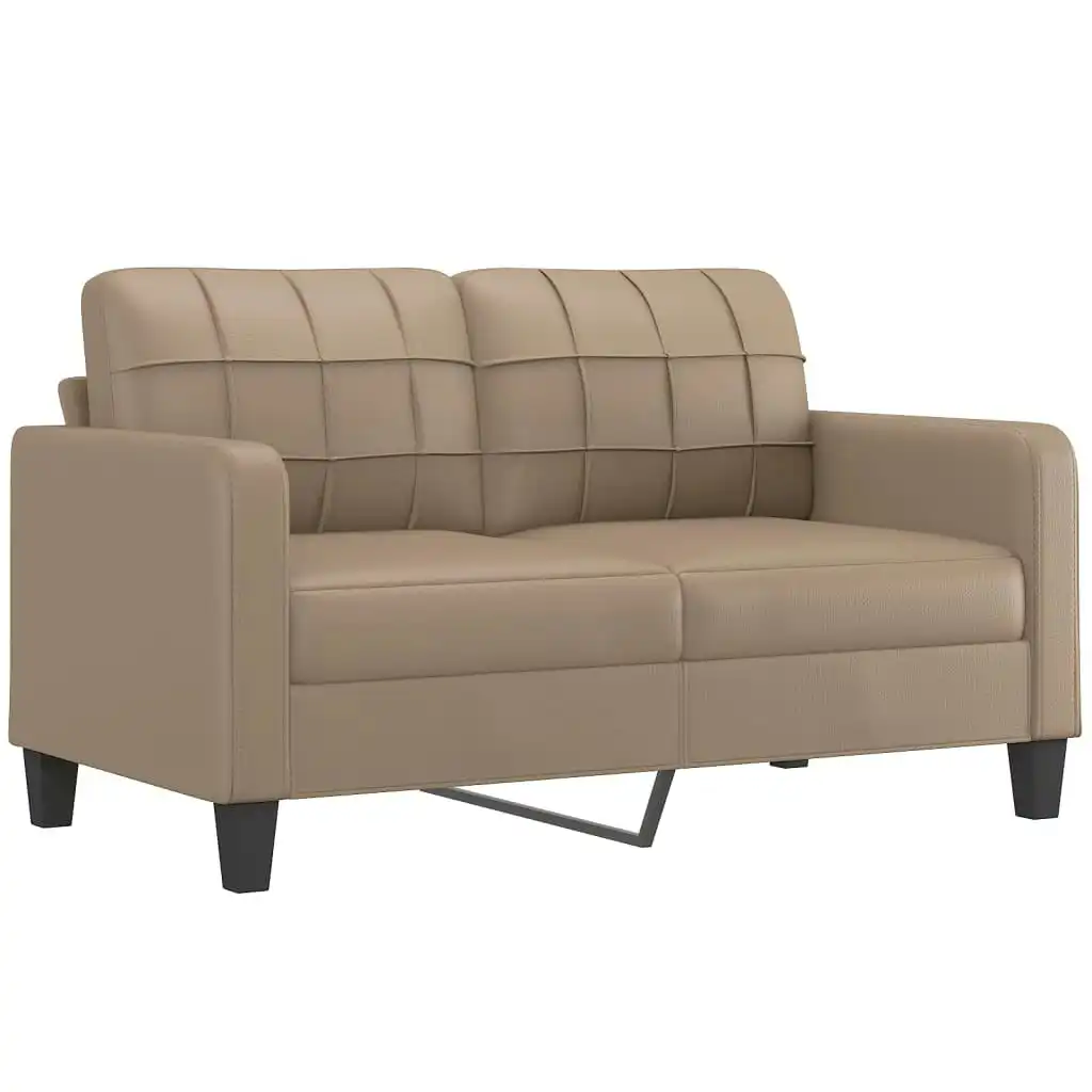 2-Seater Sofa Cappuccino 140 cm Faux Leather 359121