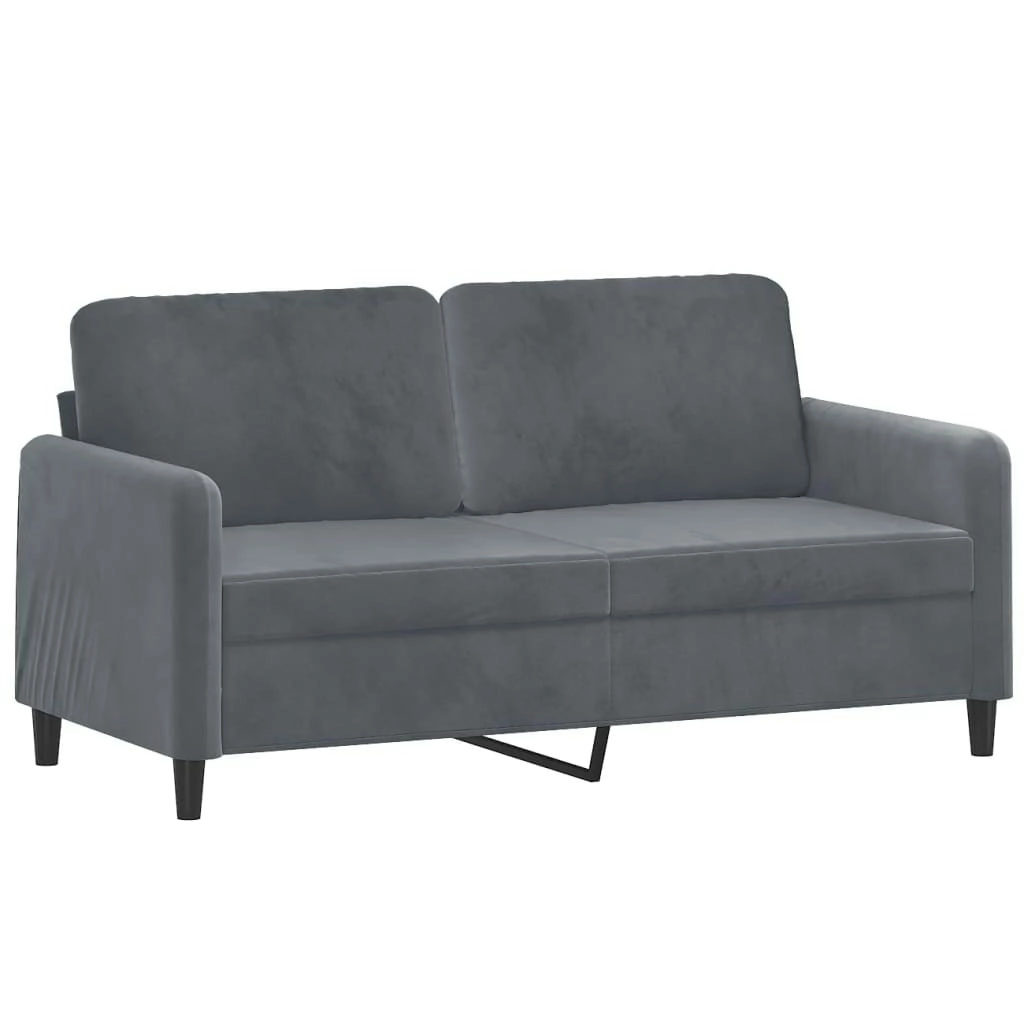 2-Seater Sofa Dark Grey 140 cm Velvet 359443