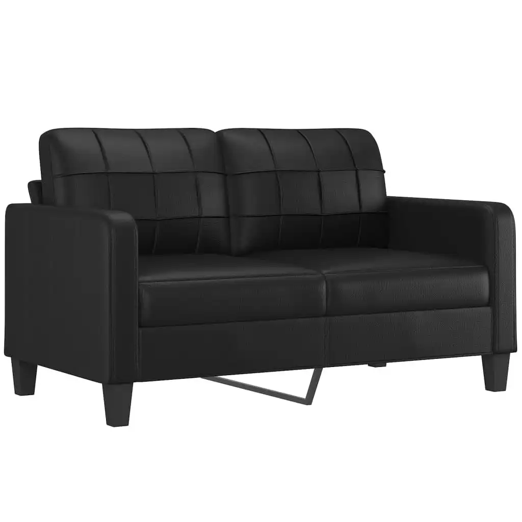 2-Seater Sofa Black 140 cm Faux Leather 359117