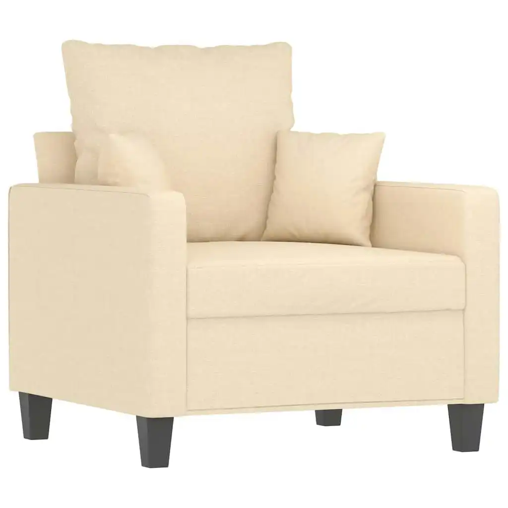 Sofa Chair Cream 60 cm Fabric 348817