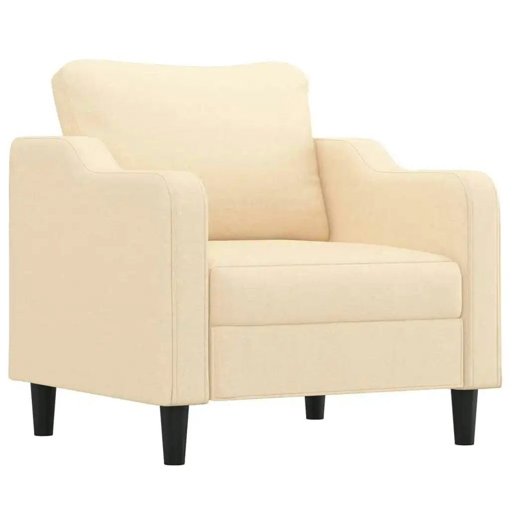 Sofa Chair Cream 60 cm Fabric 348931