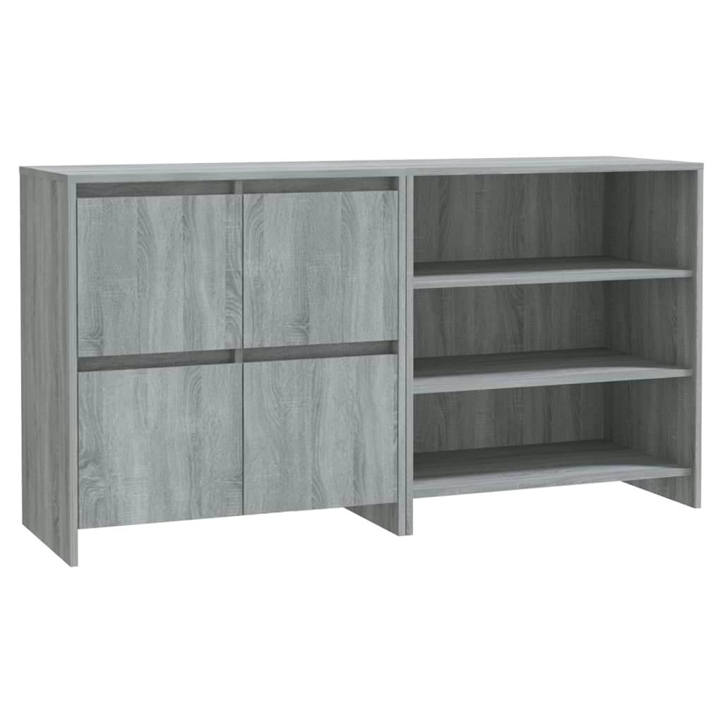 2 Piece Sideboard Grey Sonoma Engineered Wood 3098087