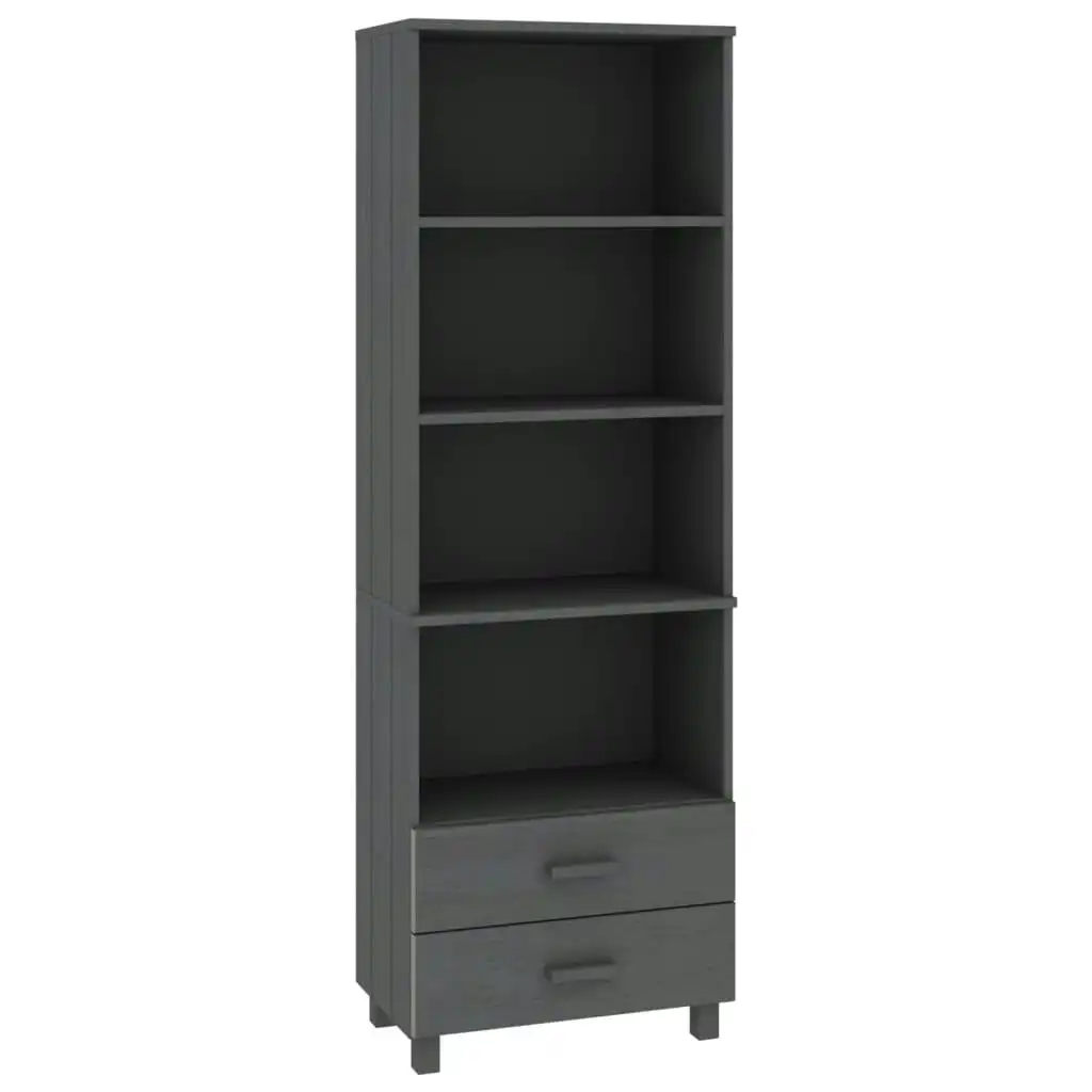 Highboard "HAMAR" Dark Grey 60x35x180 cm Solid Wood Pine 340490