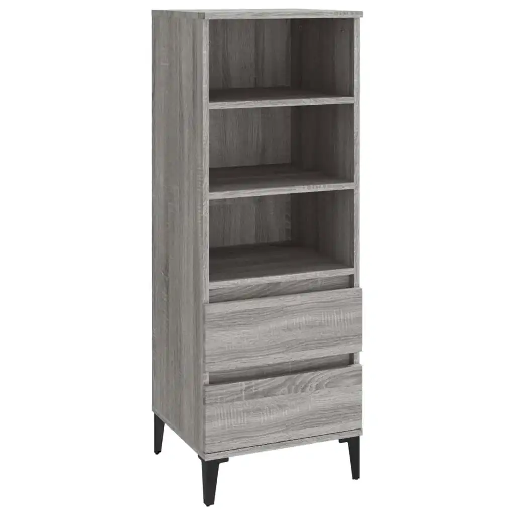 Highboard Grey Sonoma 40x36x110 cm Engineered Wood 821250