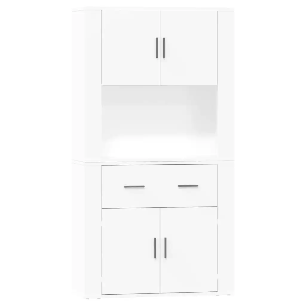 Highboard High Gloss White Engineered Wood 3185369